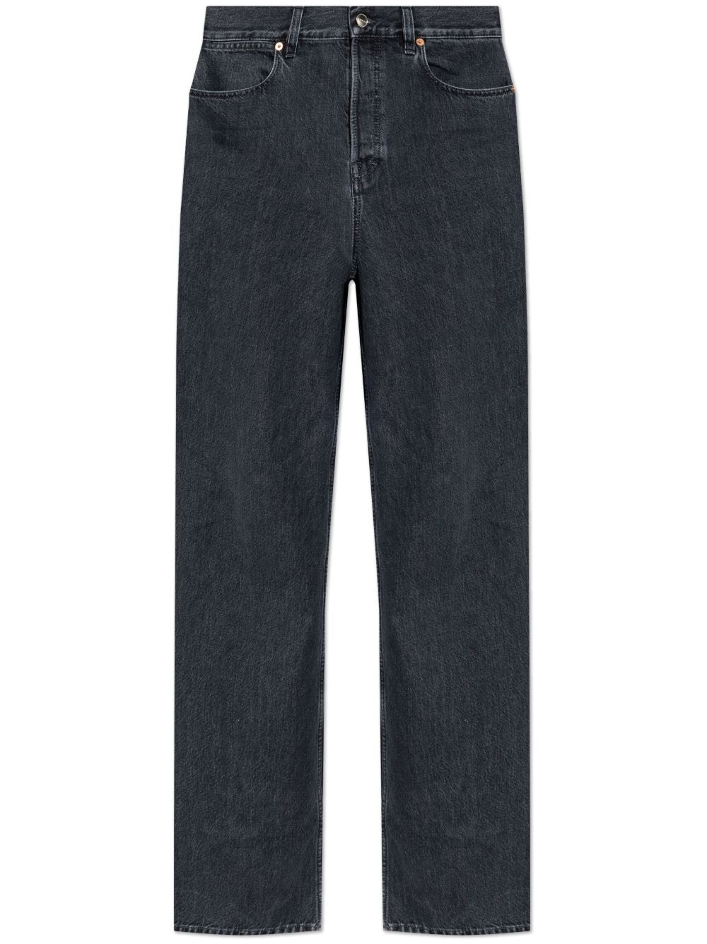 Wide leg denim cotton jeans