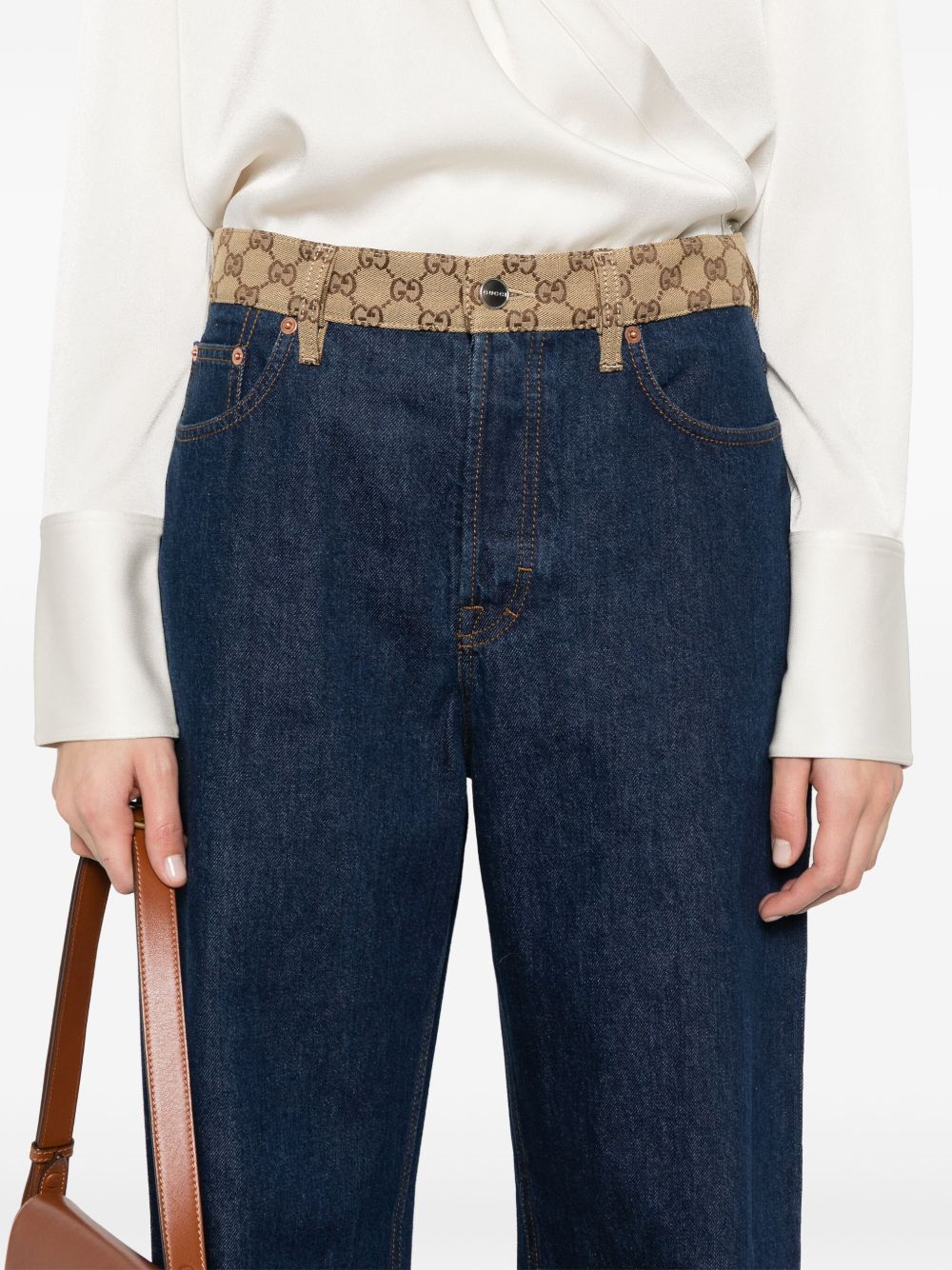 Gg detail boyfriend denim jeans