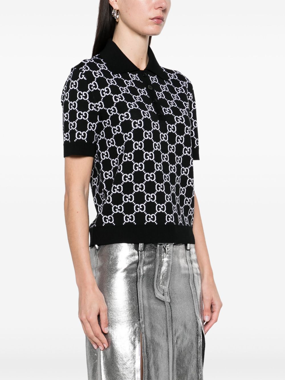 Gg supreme wool polo shirt