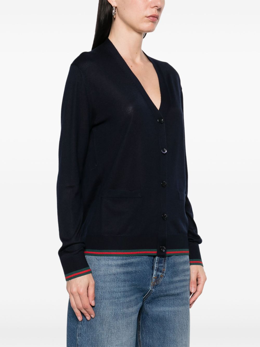 Cashmere and silk cardigan