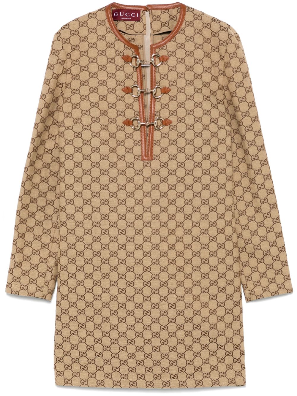Gg cotton midi dress