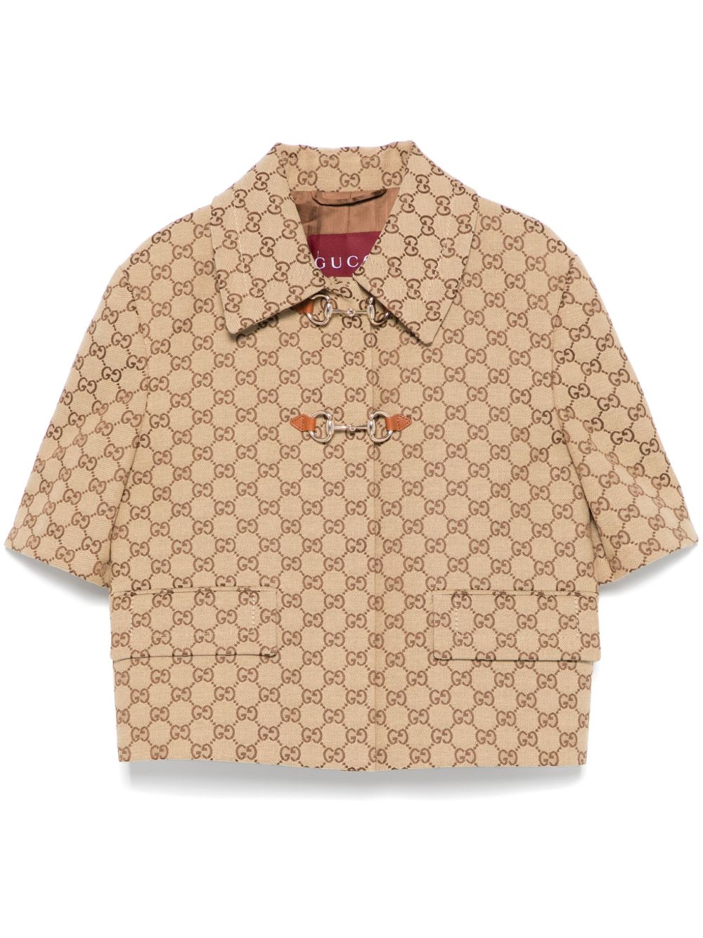 Gg supreme cropped jacket
