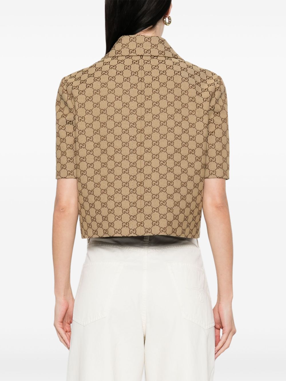 Gg supreme cropped jacket