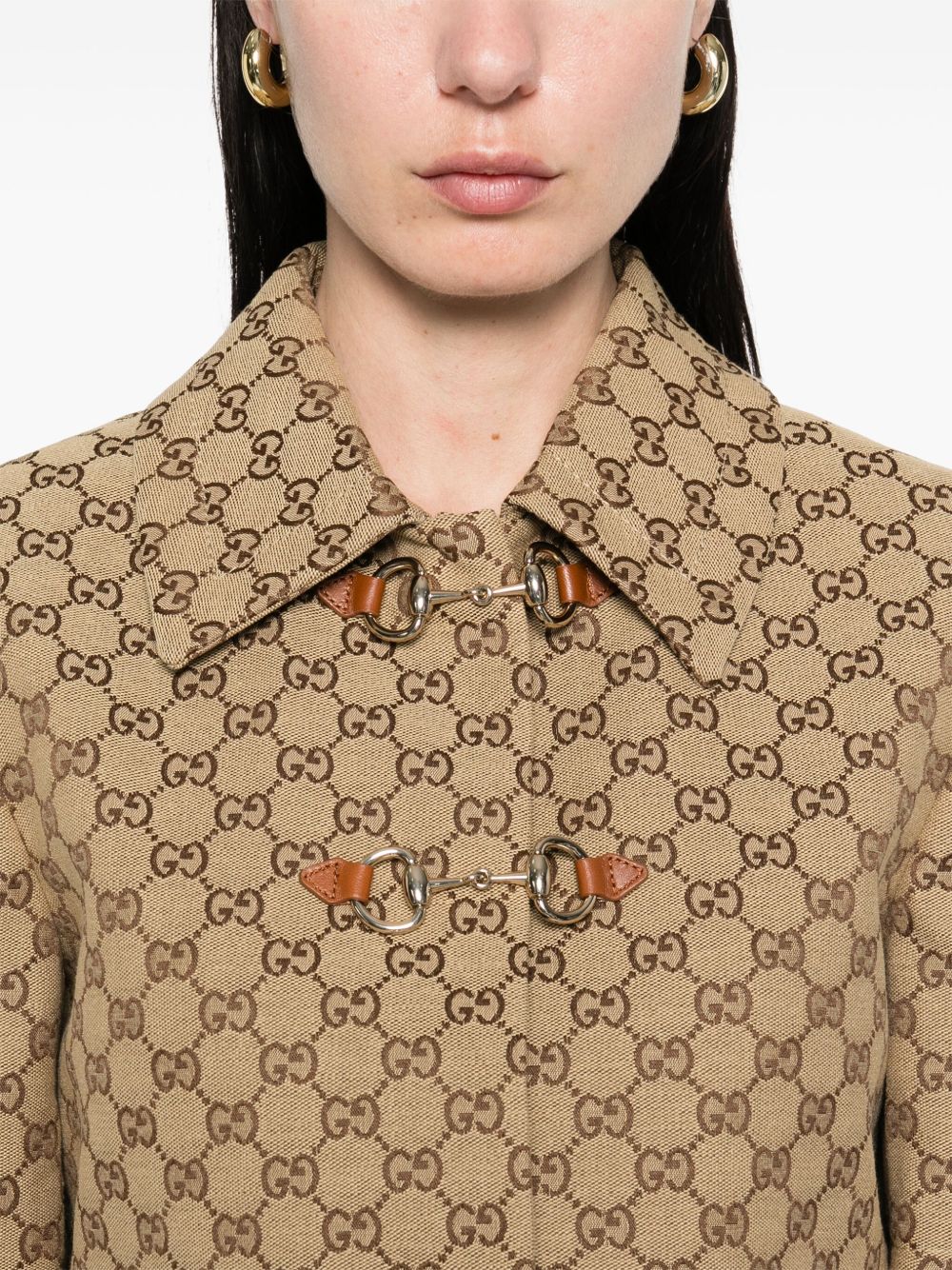 Gg supreme cropped jacket