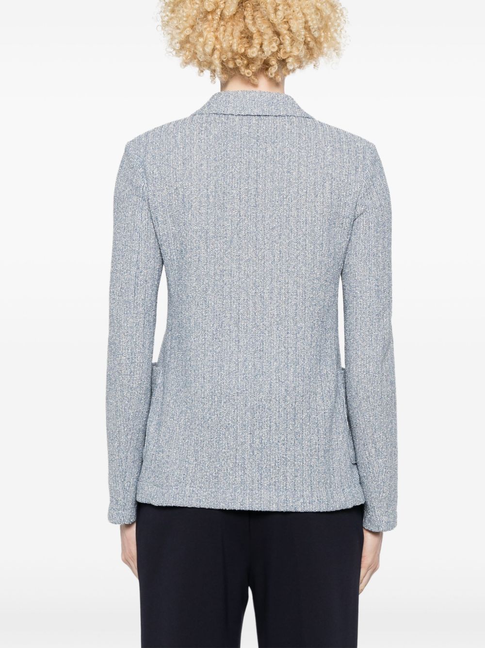 Cotton blend single-breasted jacket
