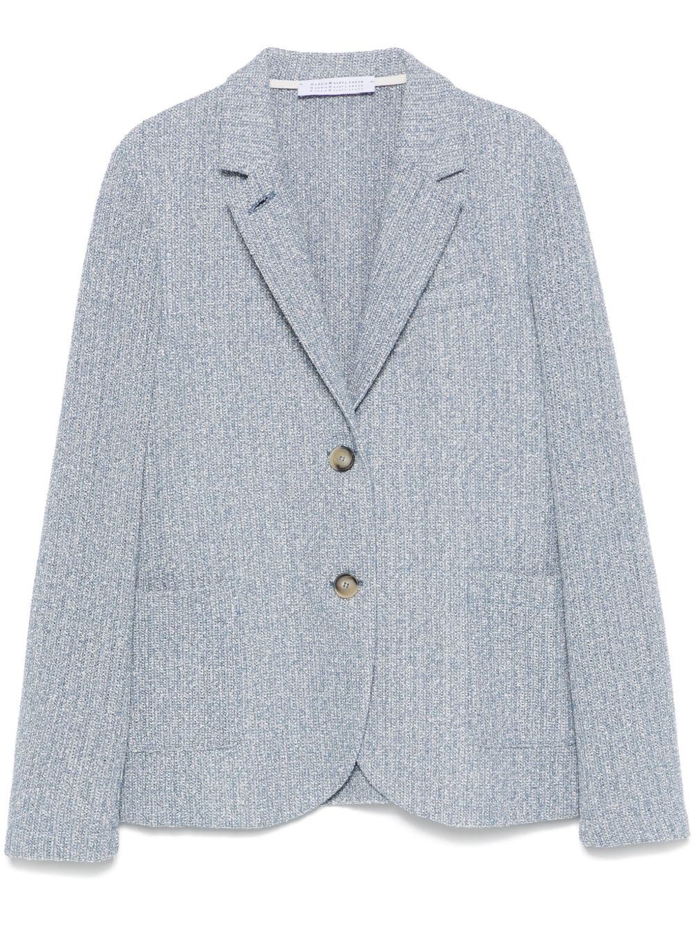 Cotton blend single-breasted jacket