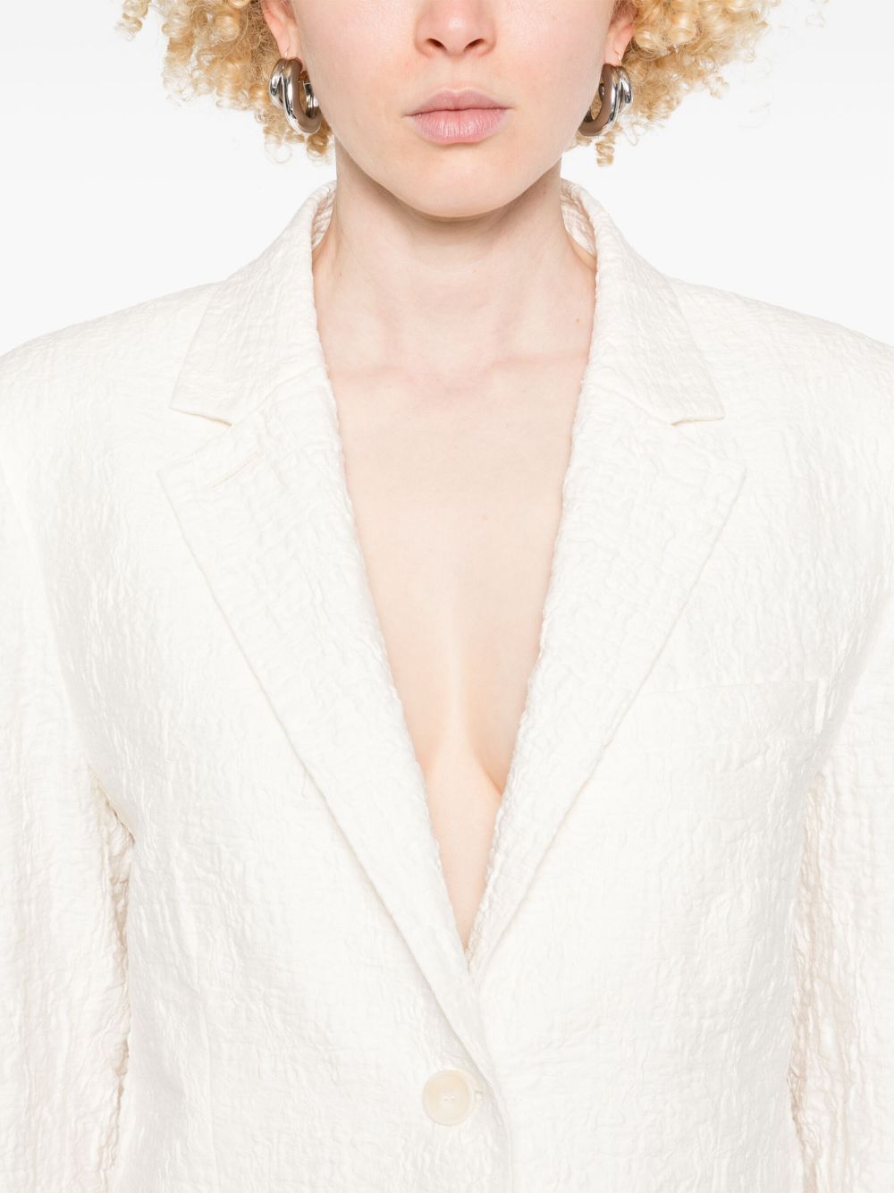 Cotton blend blazer jacket