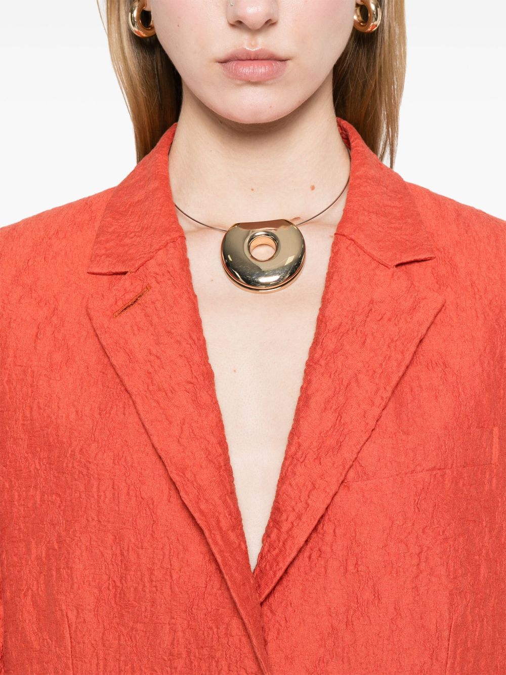 Cotton blend blazer jacket