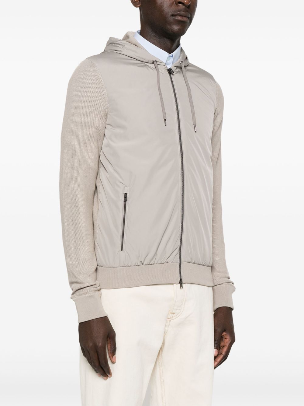 Nylon and cotton blouson jacket