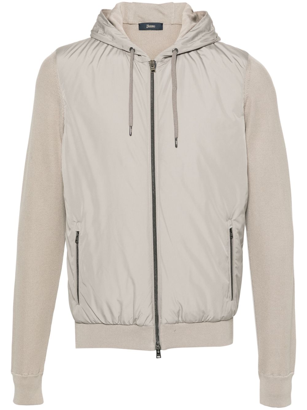 Nylon and cotton blouson jacket