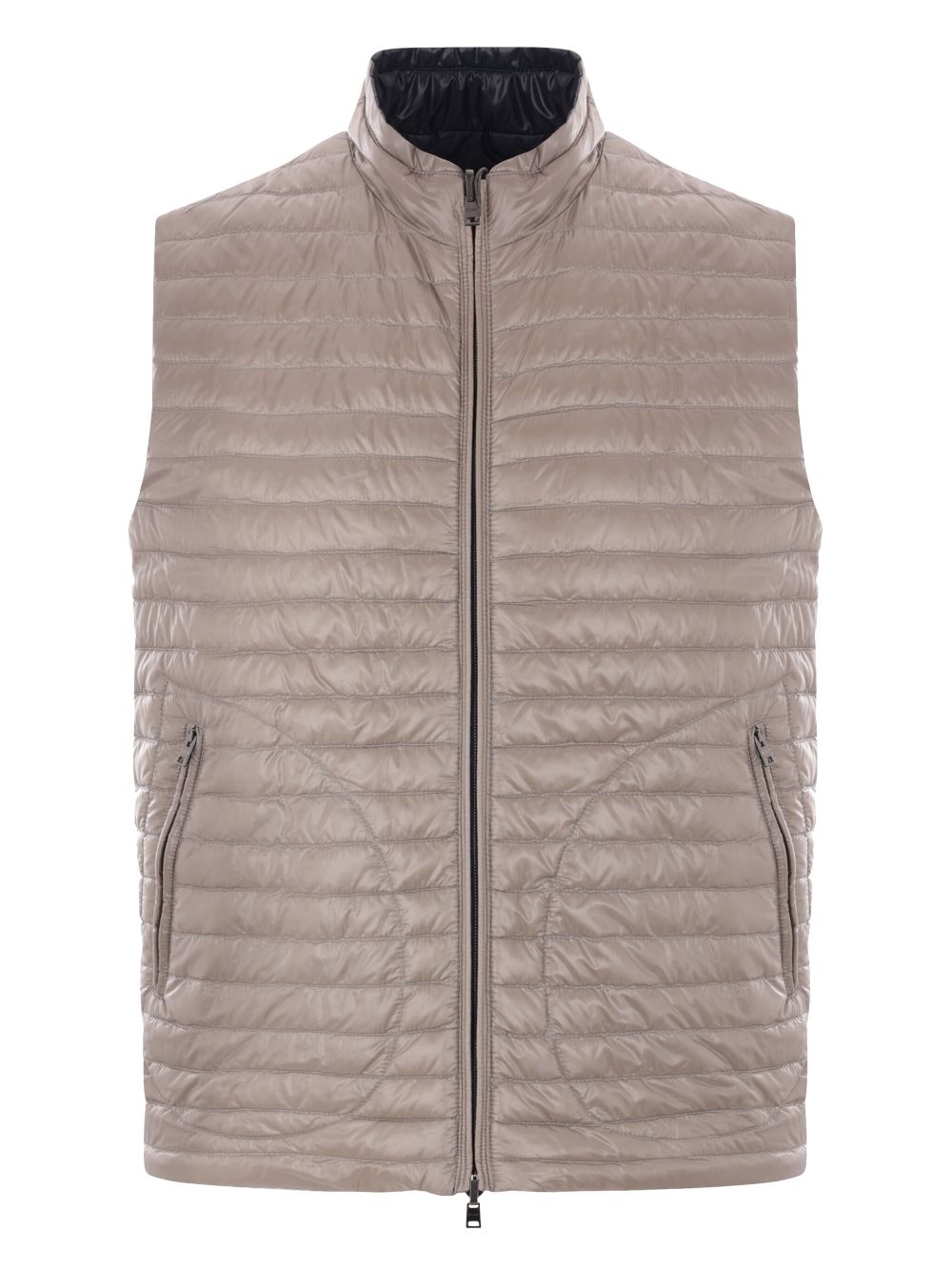 Reversible nylon down jacket
