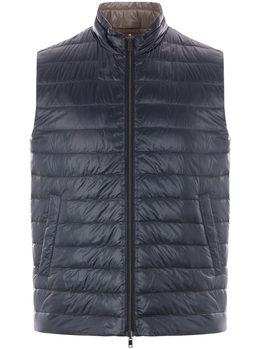 Reversible nylon down jacket