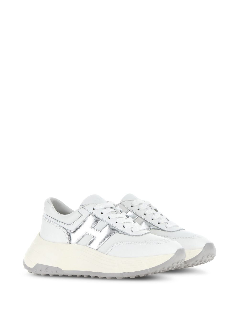 Hi-fi leather sneakers