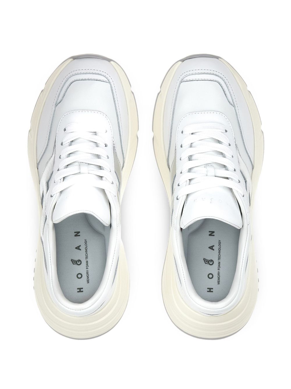 Hi-fi leather sneakers