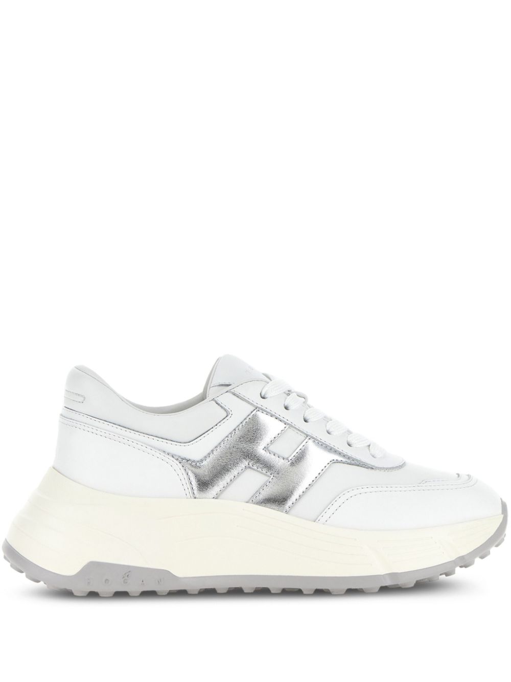 Hi-fi leather sneakers