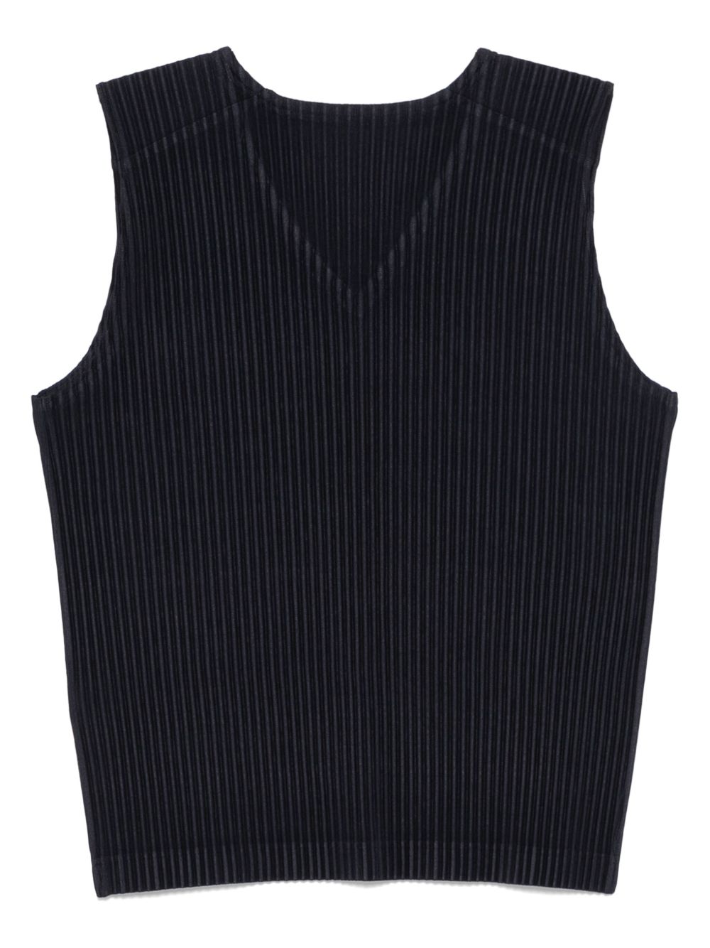 Pleated v-necked vest