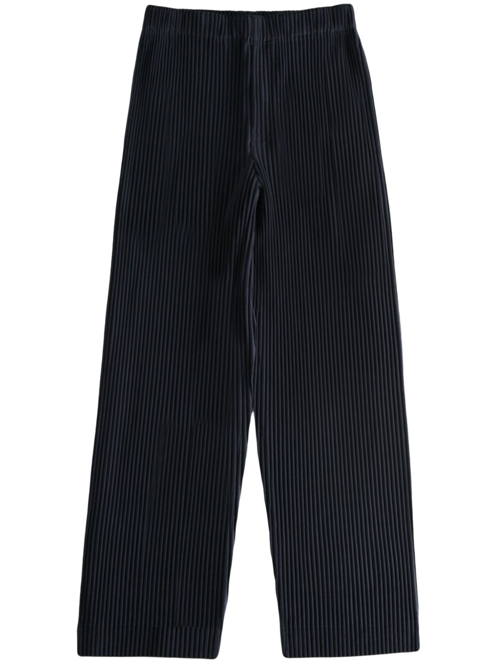 Pleated straight trousers