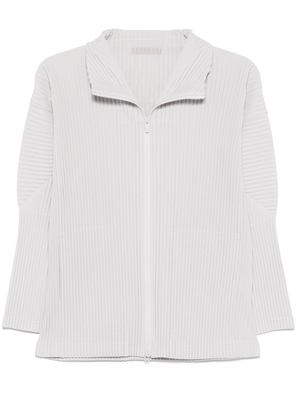 Pleated zipped shirt