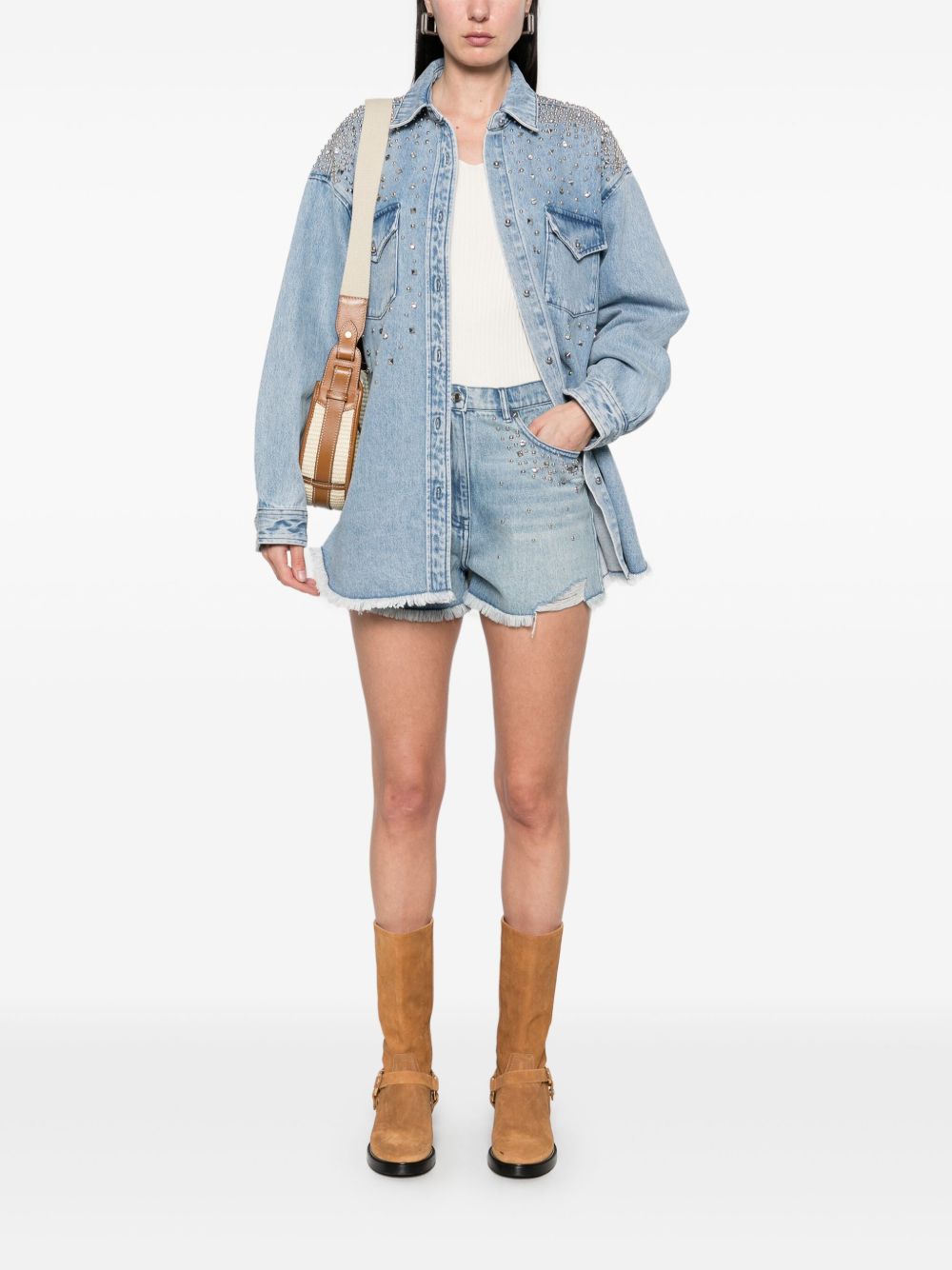 Korry denim cotton shorts