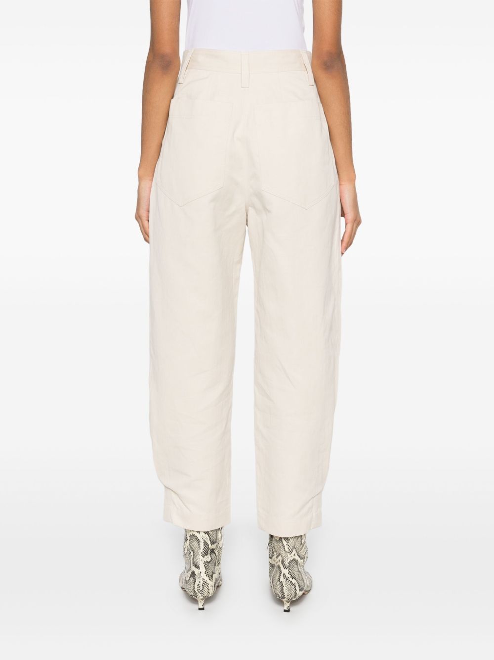 Natsa cotton blend trousers