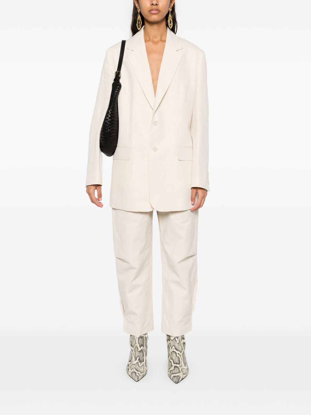 Natsa cotton blend trousers