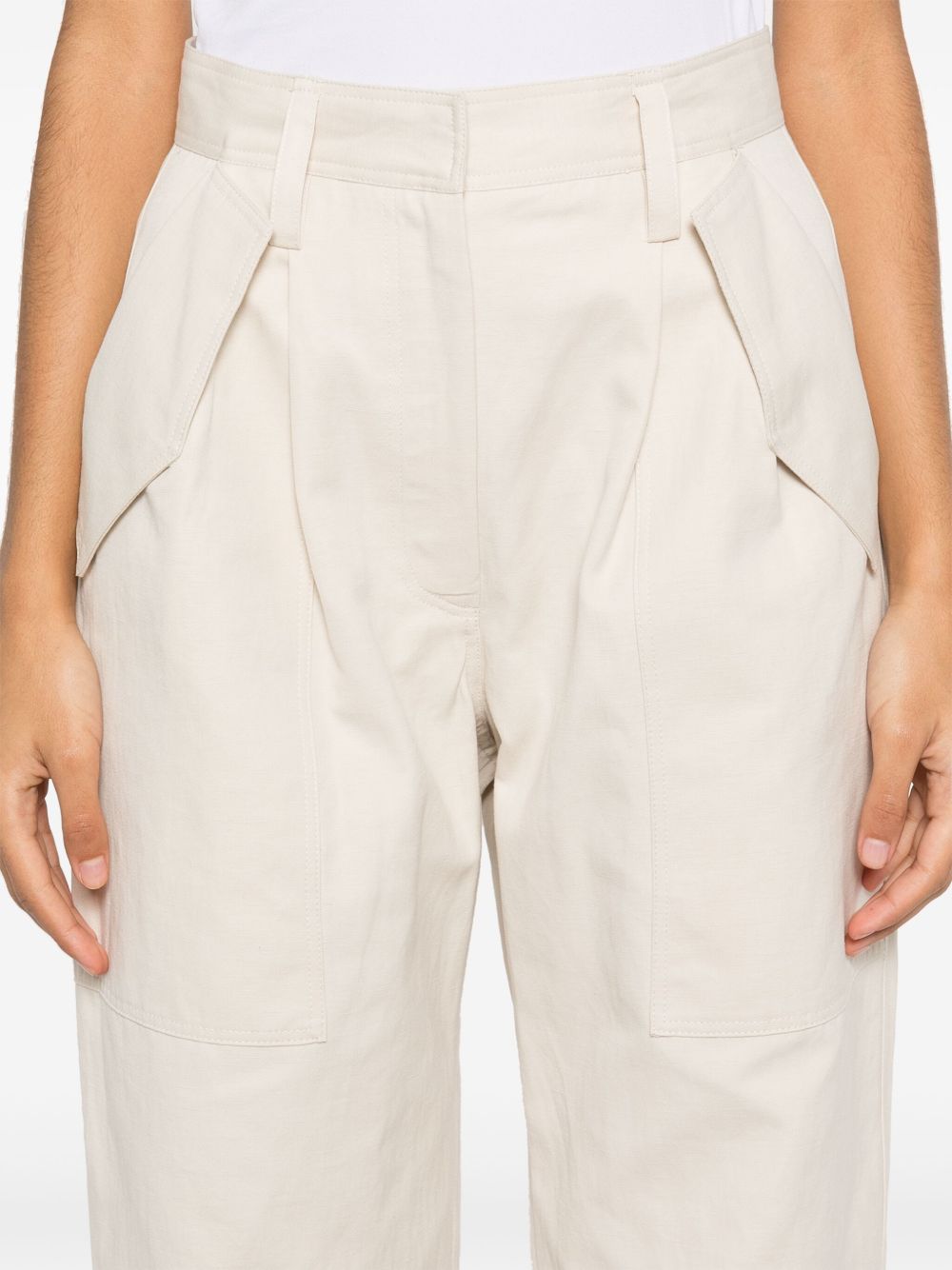 Natsa cotton blend trousers