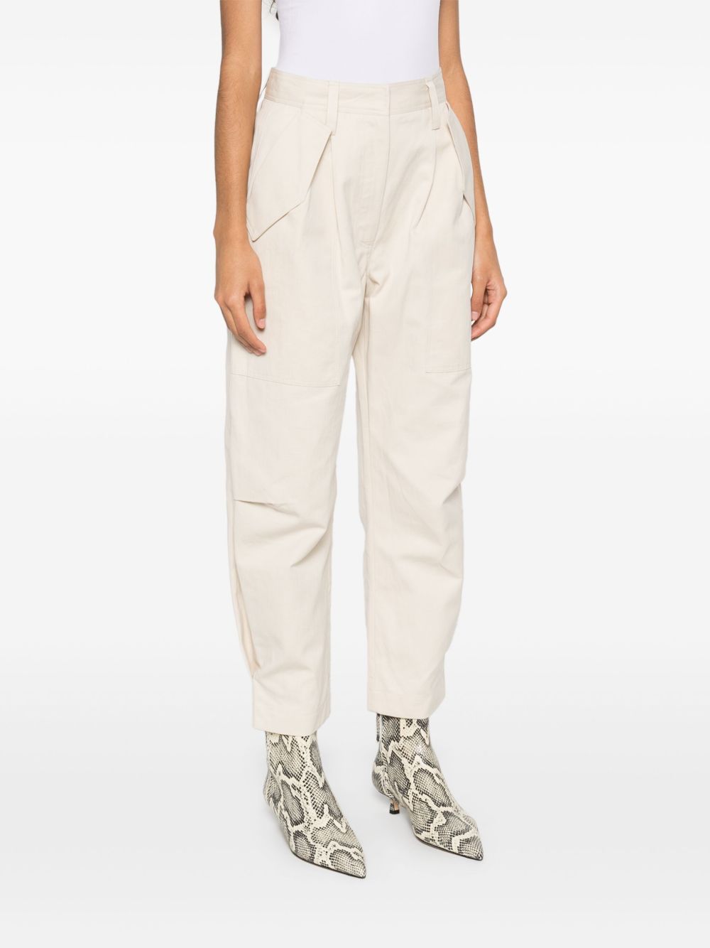Natsa cotton blend trousers