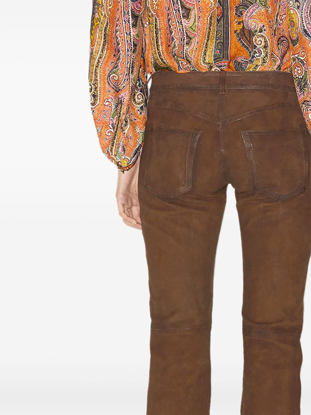 Vanel suede leather trousers