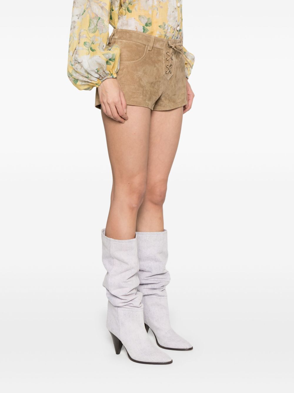 Delma leather shorts