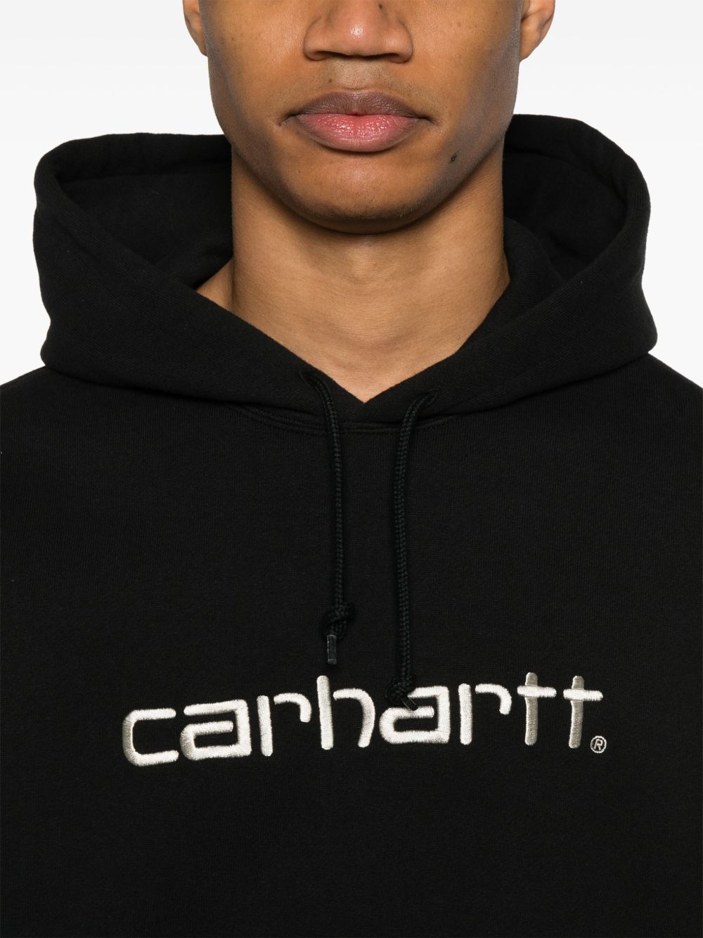 Printed cotton hoodie