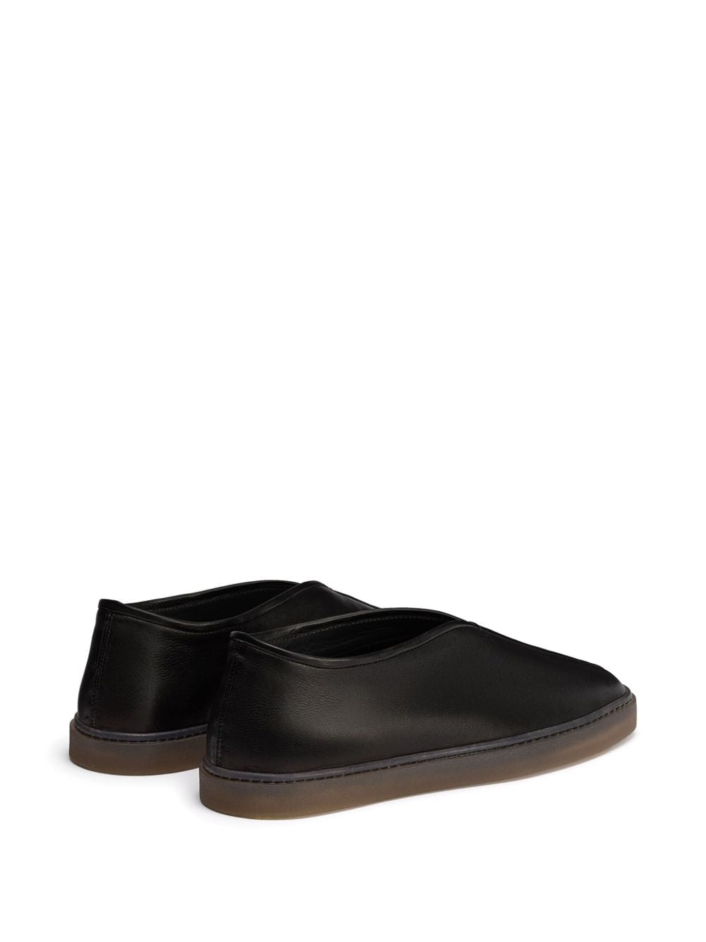 Piped leather sneakers