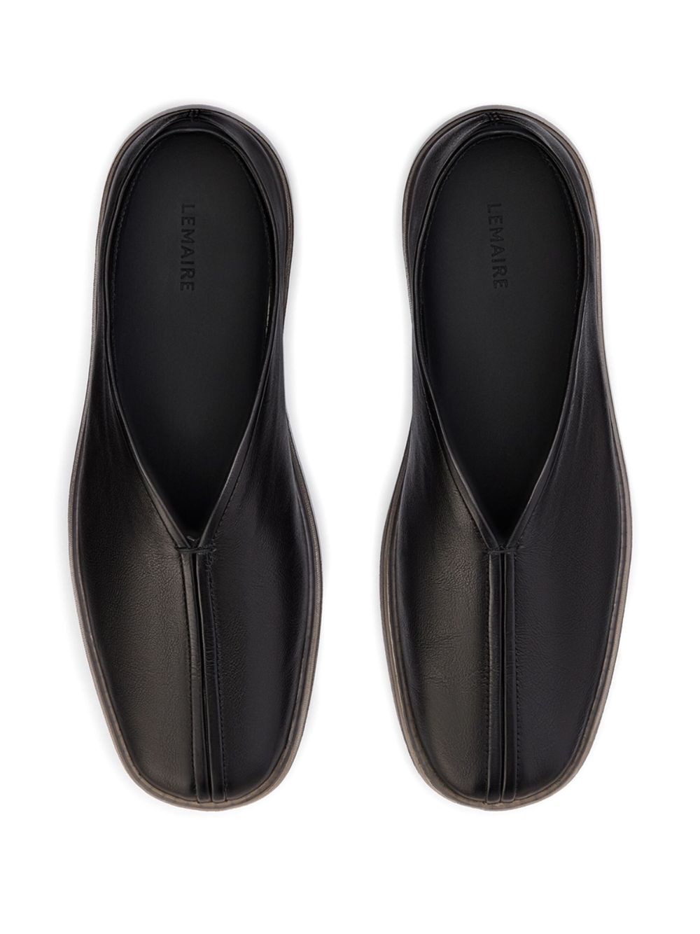 Piped leather sneakers
