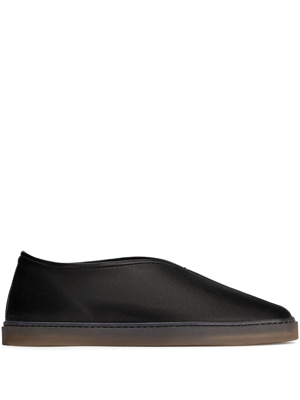 Piped leather sneakers