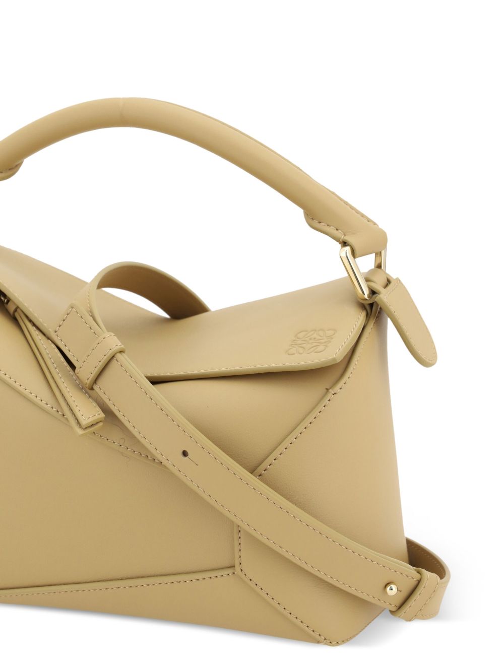 Puzzle edge small leather handbag