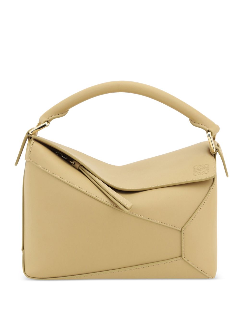 Puzzle edge small leather handbag