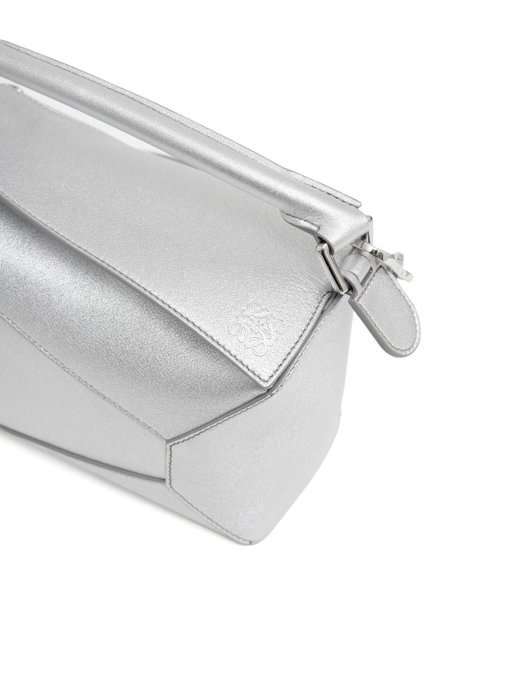 Puzzle edge small leather handbag