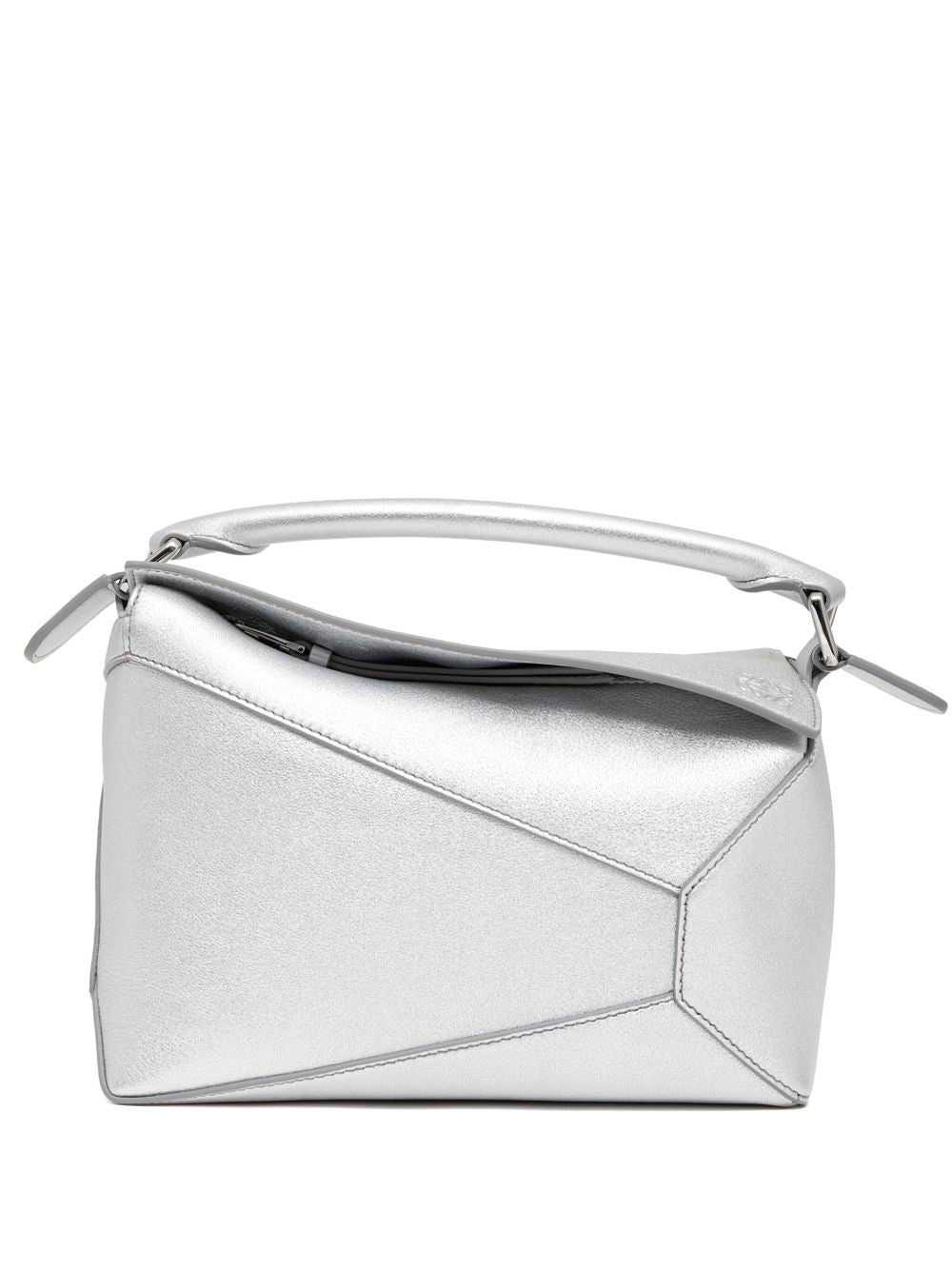 Puzzle edge small leather handbag