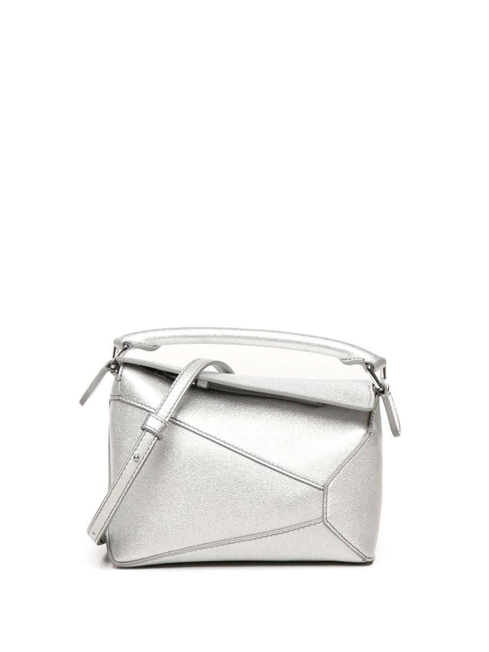 Puzzle edge mini leather handbag