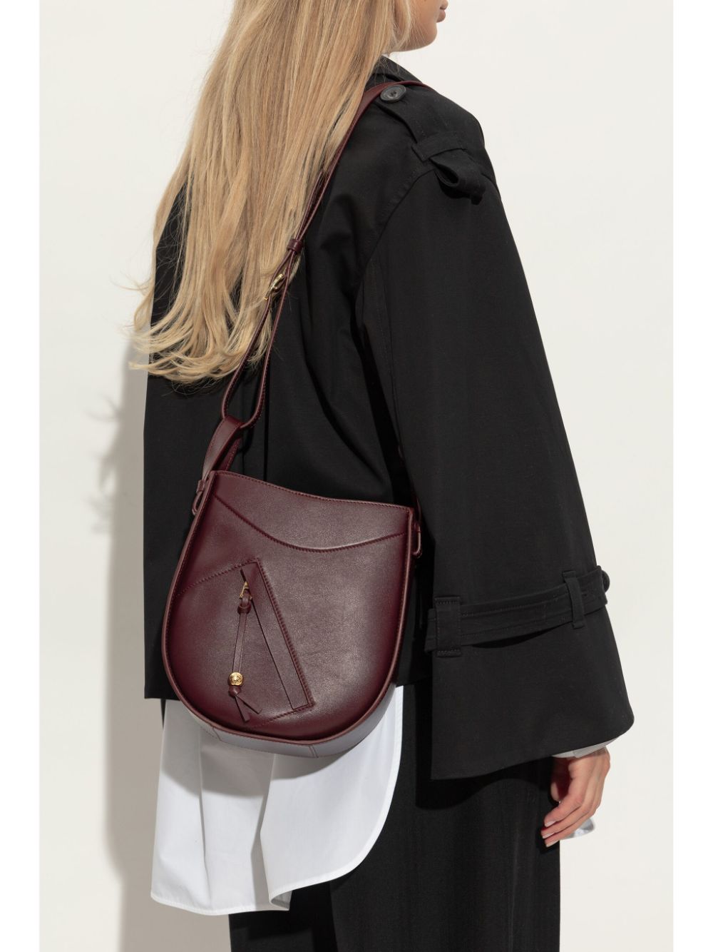 Hammock leather shoulder bag