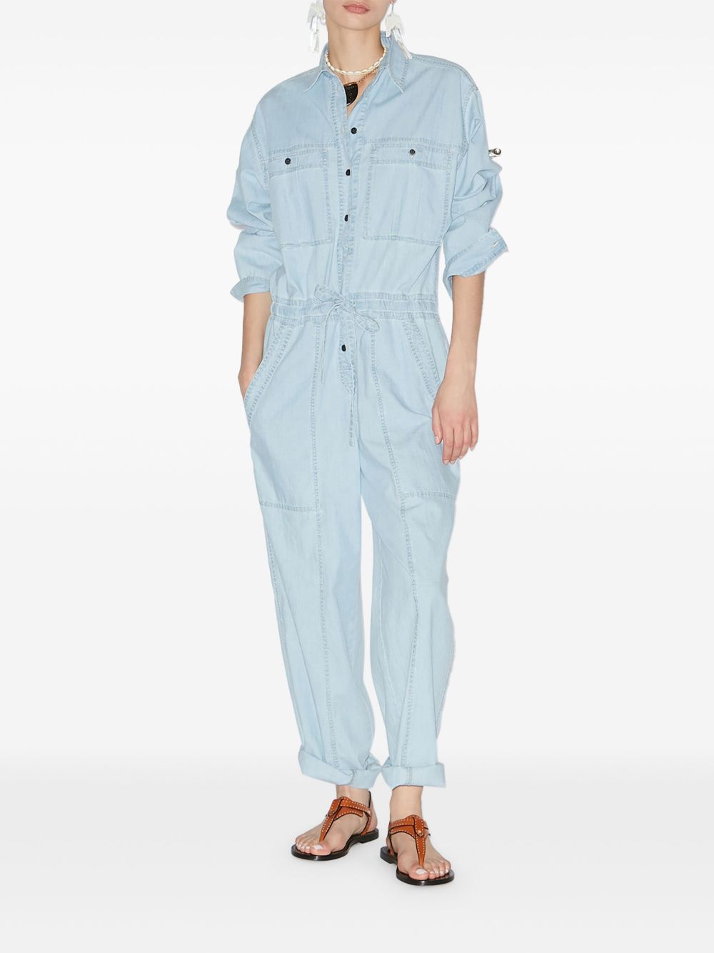 Cotton long jumpsuit