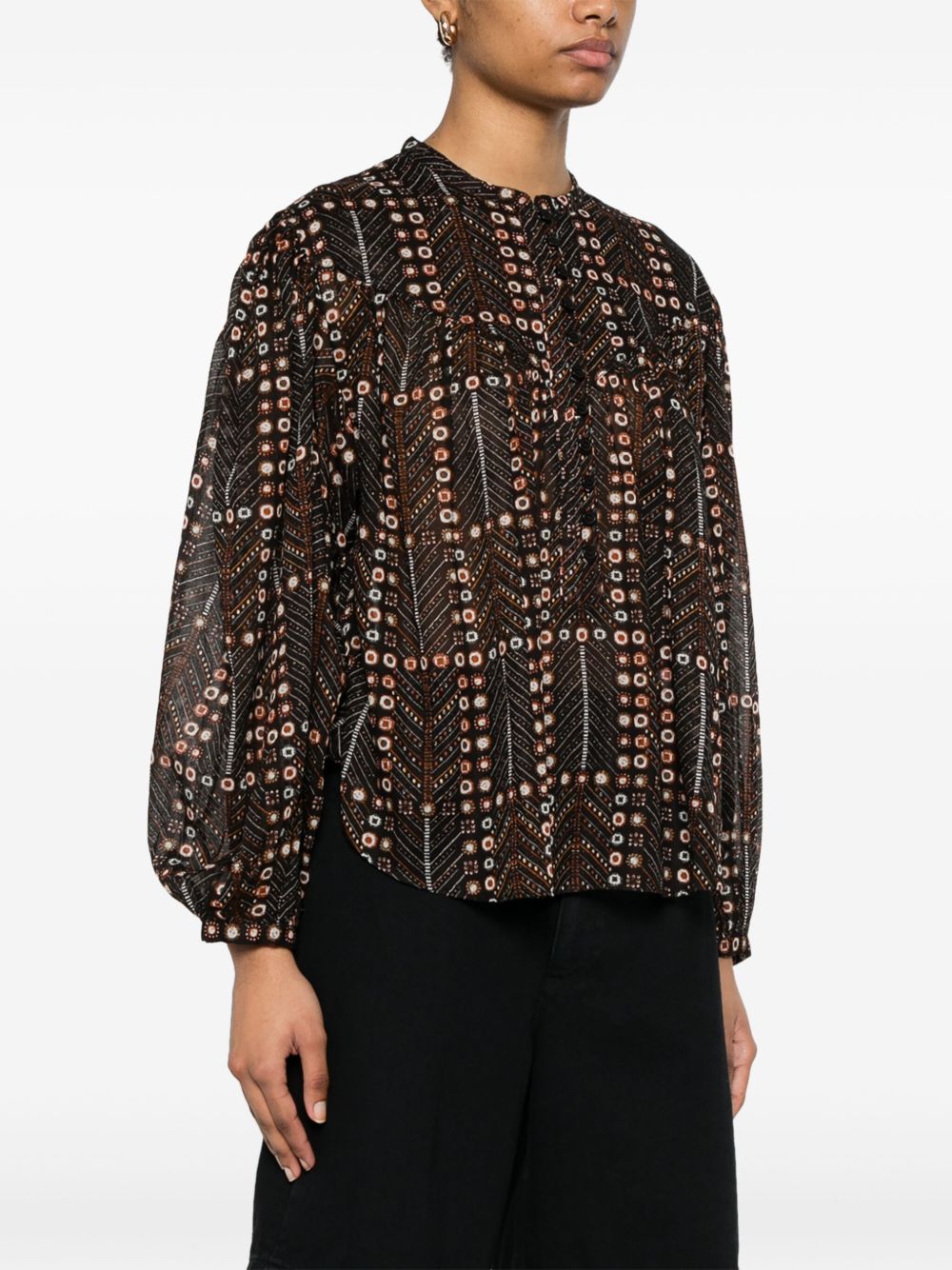 Salika printed cotton top
