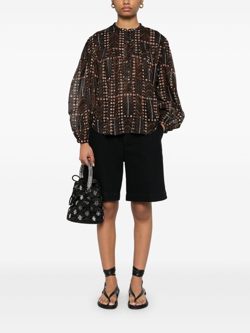 Salika printed cotton top