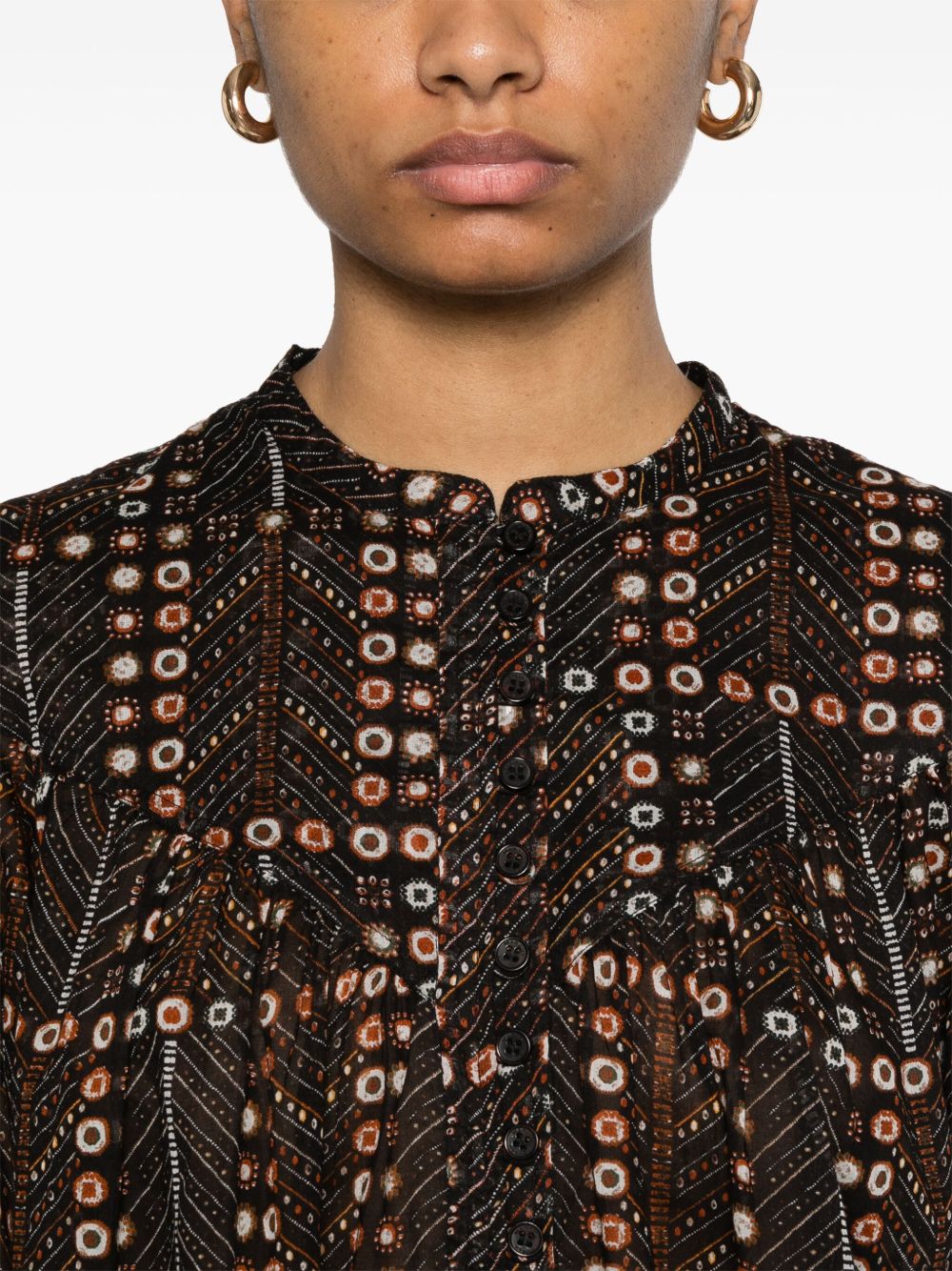 Salika printed cotton top