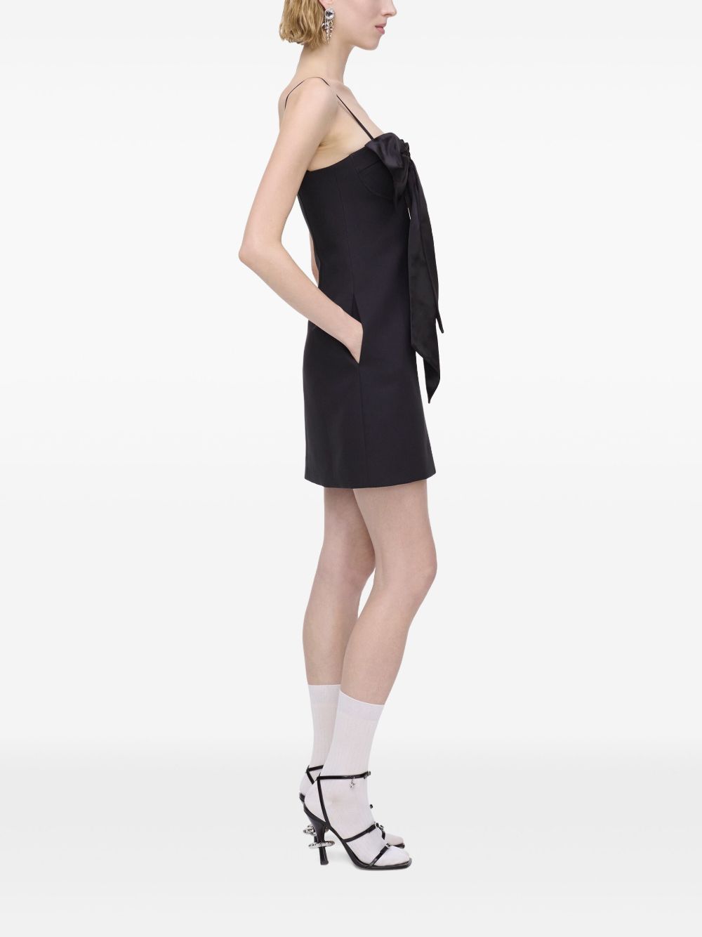 Bow detail mini dress