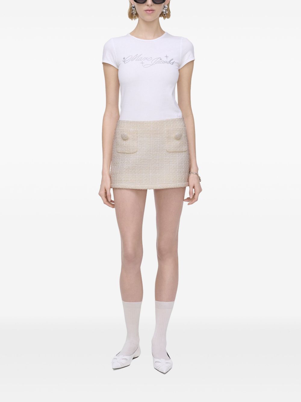 Tweed mini skirt