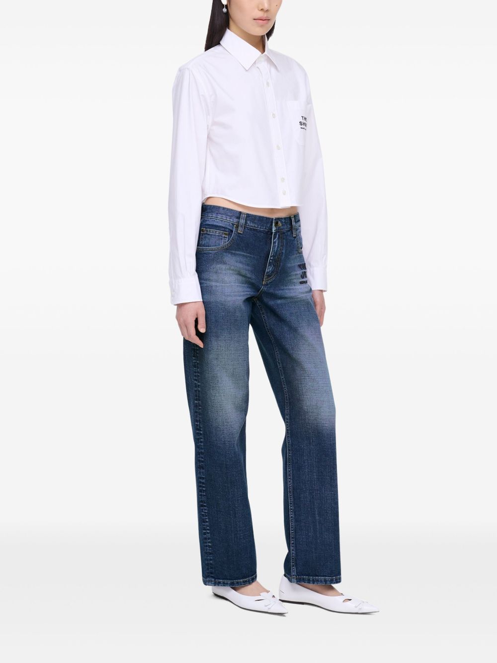 Cotton cropped shirt