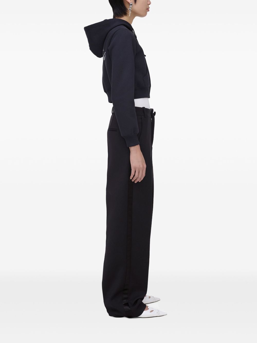 Cotton cropped hoodie