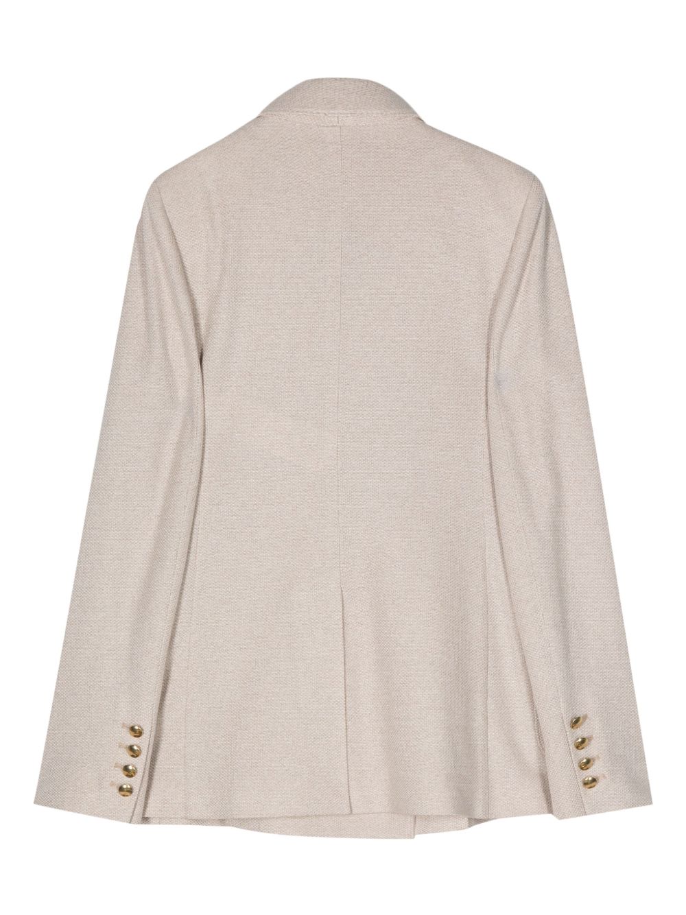 Linen blend single-breasted jacket