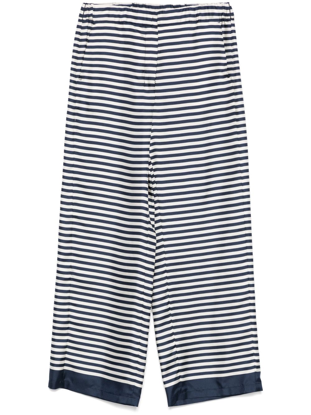 Silk striped trousers