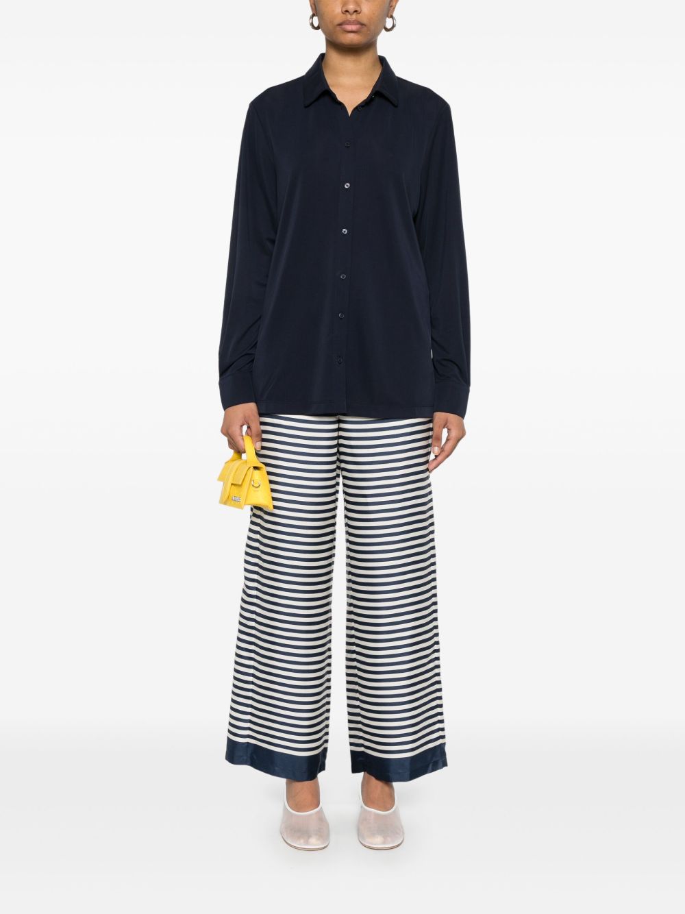 Silk striped trousers